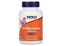 Now Foods D-Mannose - D-manoza, 500mg, 120 Capsule